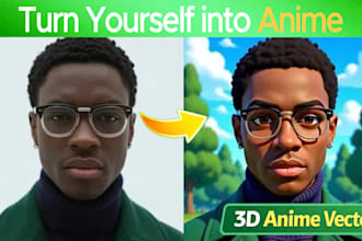 design custom 3d avatars and modern vector style portraits