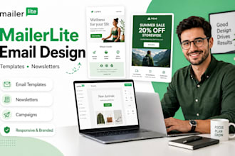 design mailerlite email template and newsletter