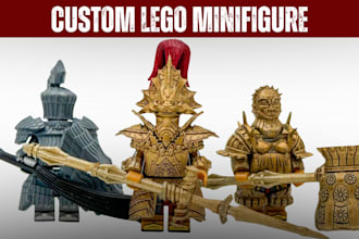 do custom lego minifigure 3d lego model lego character lego set lego brickheadz