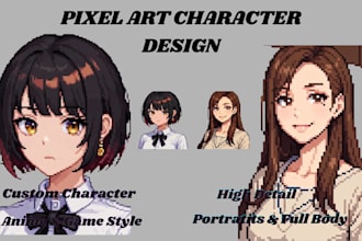 create pixel art character sprites, spritesheets and game animations