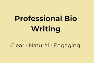 write or rewrite a professional bio or personal description
