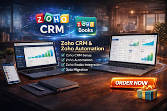 provide zoho crm setup zoho automation zoho books zoho forms or zoho one
