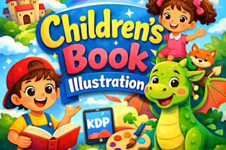 children story book kids book illustration picture book KDP book cover art