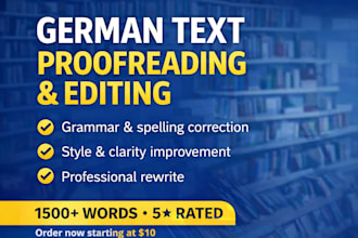 proofread and edit your german text professionally