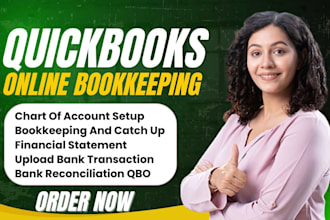 do setup, catchup, cleanup and bookeeping in quickbooks online