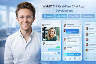 build webrtc real time chat app social messaging app, and communication platform