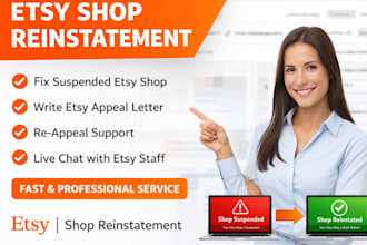 do etsy reinstatement reopen suspended etsy shop, write appeal letter, live chat
