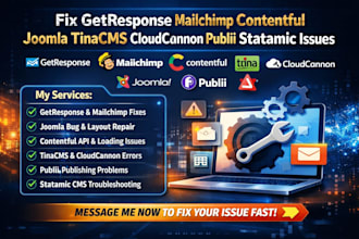 fix getresponse mailchimp contentful joomla tinacms cloudcannon website issues