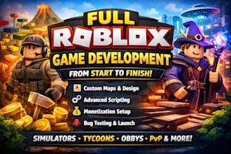 develop a full roblox game from start to finish