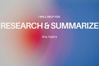 conduct research and provide a summary report