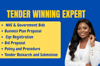 write winning UK tender, nhs bid, cqc and government contract proposal