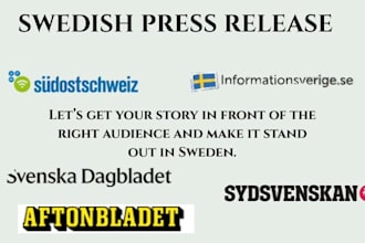 craft and distribute your press release swedish media outlet