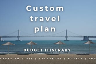 create a budget friendly travel itinerary for your trip
