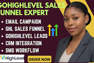 build gohighlevel CRM automation system and sales funnel to convert leads