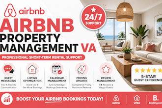 do real estate virtual assistant, airbnb property management and bookkeeping