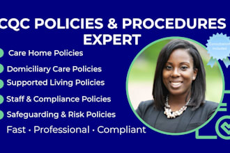 write cqc policies and procedures for domiciliary care and supported living