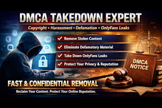 takedown content copyright, harassing, defaming, infringing onlyfans under dmca