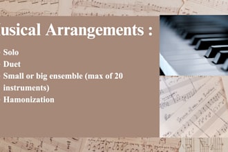 arrange any song you need