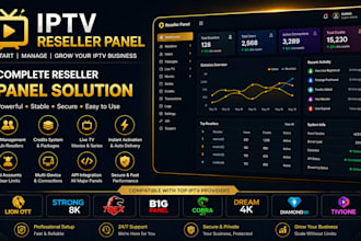 build reseller panel, lion ott,strong8k, trex, b1g panel, cobra ott, trex