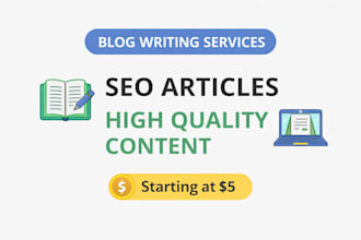write SEO optimized blog articles
