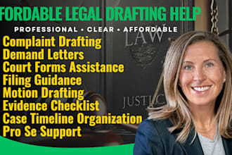 draft motion for summary judgment, motion to dismiss and legal documents