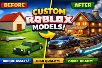 design unique roblox assets and models