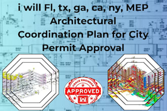 fl tx ga ca ny mep architectural coordination plan for city permit approval