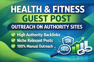 do health and fitness guest post outreach on authority sites