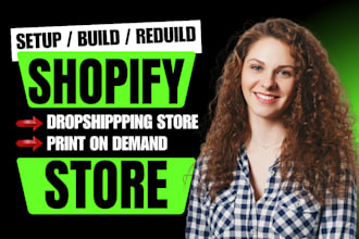 build print on demand shopify store, dropshipping store, shopify pod, printify