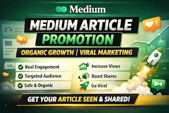 do real medium article promotion organic medium promotion viral medium marketing