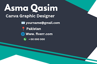design professional business card using canva