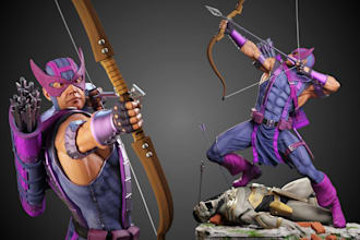 sculpt 3d character model stl action figure miniature figurine for 3d printing