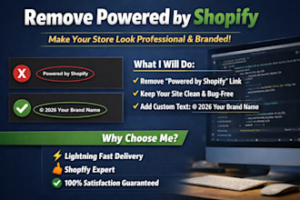 remove powered by shopify and customize your store footer