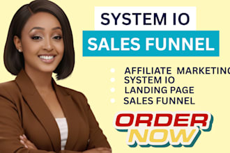 build system io landing page sales funnel affiliate marketing automation ghl