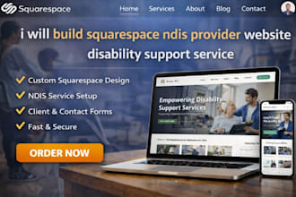 build squarespace ndis provider website disability support service website