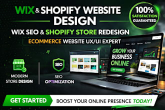design wix website shopify store wix seo shopify ecommerce website redesign uxui