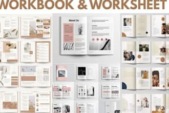 design editable and printable kdp workbook guided journal layout children book