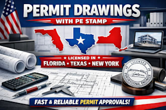 licensed structural and architectural engineer pe stamp fast permit approval