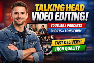 edit talking head video, podast editing, business, coach and youtube video