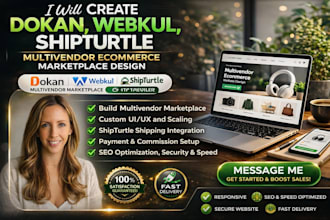 create dokan webkul shipturtle, multivendor ecommerce website marketplace design
