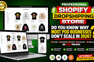 build shopify etsy pod store SEO audit and niche research printify, printful