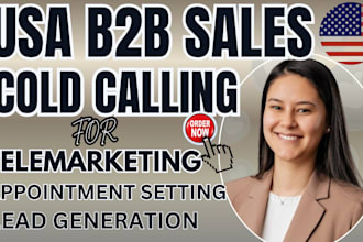 be your cold caller for USA sales call appointment setting b2b USA cold calling