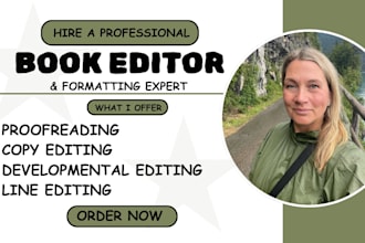 do book editing, copy editing, proofread and format your book for amazon KDP