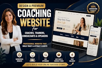 design life coaching website for coach, trainer, consultant, speacker,