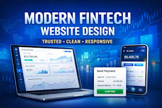 design and develop a modern fintech website for your business