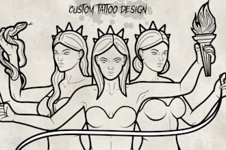 design a custom dark gothic tattoo for alt lovers