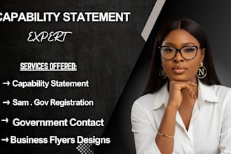 design a professional capability statement for government contracts