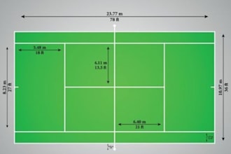 create 3d court design for tennis, padel, pickleball, gym room, badminton