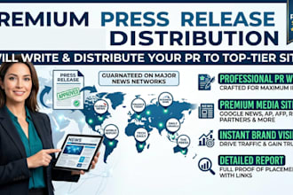 write and distribute press release to premium media sites with PR distribution