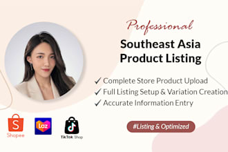 do shopee, lazada and tiktok shop product listing uploads
